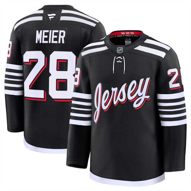 Men's New Jersey Devils #28 Timo Meier Black 2024-25 Alternate Stitched Hockey Jersey Dzhi,We sell and wholesale Men's New Jersey Devils #28 Timo Meier Black 2024-25 Alternate Stitched Hockey Jersey Dzhi on line form chian!